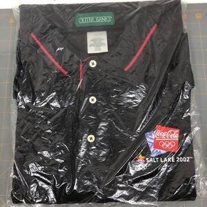 New Outer Banks Coca Cola Salt Lake 2002 Polo Shirt Black and Red Size Large